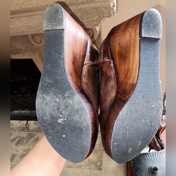 Bed Stu Bruges Leather and Knit Slouchy Wedge Booties Size 9 - Picture 11 of 13